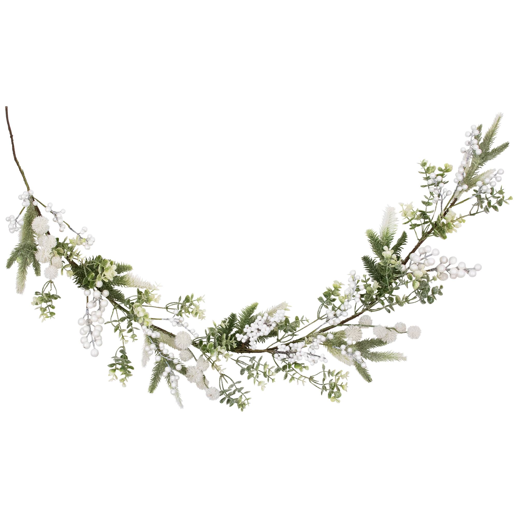 5ft. Glittered Berries & Eucalyptus Artificial Christmas Garland